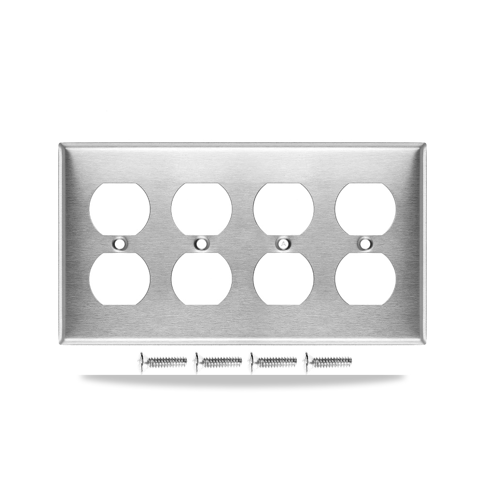 صورة منتج ايرمونت برودكتس AP-10404 وعاء مزدوج للوحة الحائط من الستانلس ستيل وغطاء مخرج كهربائي، مقاس قياسي 4.5 انش × - كود الصنف reemco-2027-1781313 - ماركة يباع من خلال reemco - توريد وتصوير حصري لشركة ريمكو القابضة السعودية