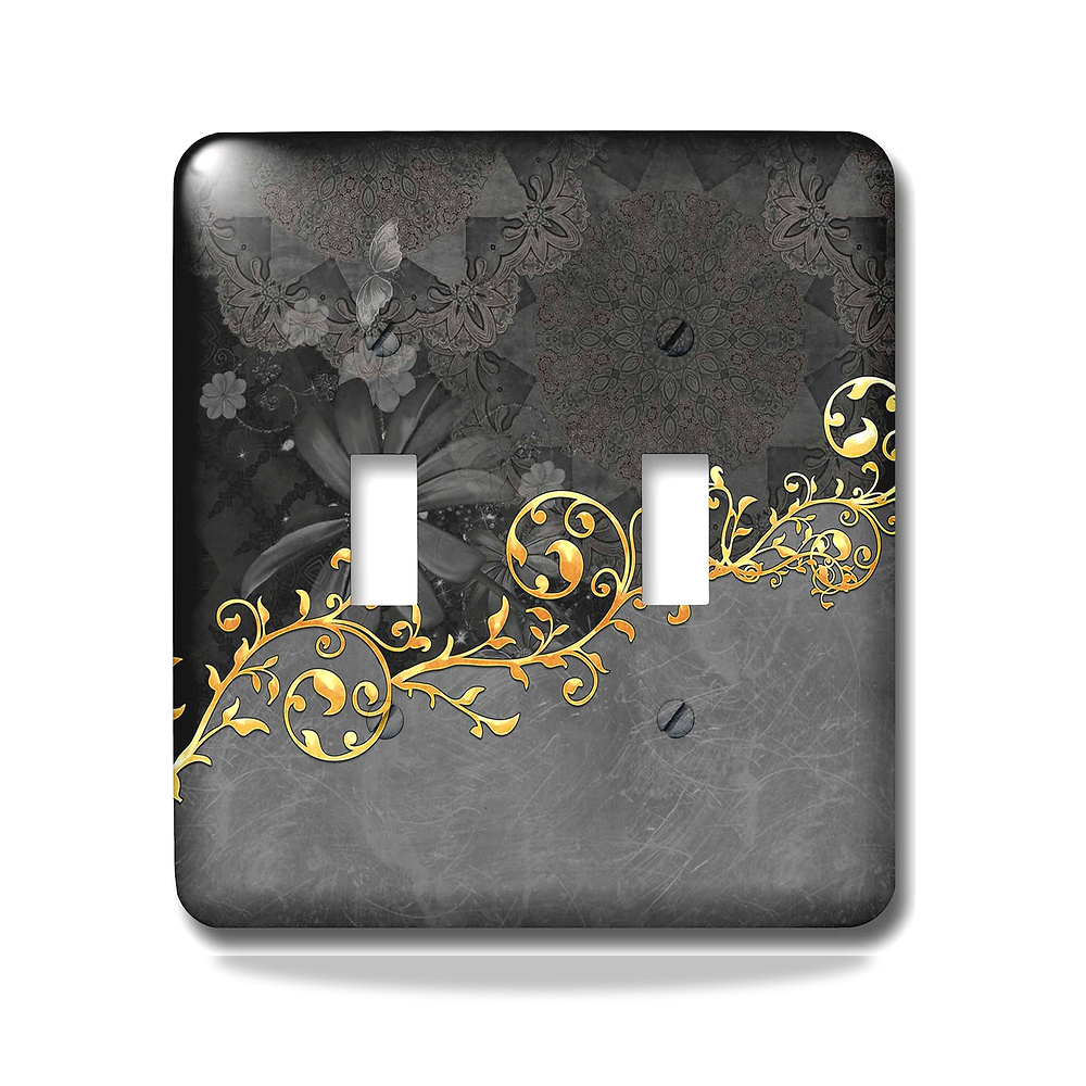 صورة منتج 3D روز مفتاح تبديل بتصميم زهور رائع باللون الرمادي والذهبي lsp_254587_2 3دي روز – المادة معدن – اللون ذهبي، رمادي - كود الصنف reemco-2027-1782810 - ماركة يباع من خلال reemco - توريد وتصوير حصري لشركة ريمكو القابضة السعودية