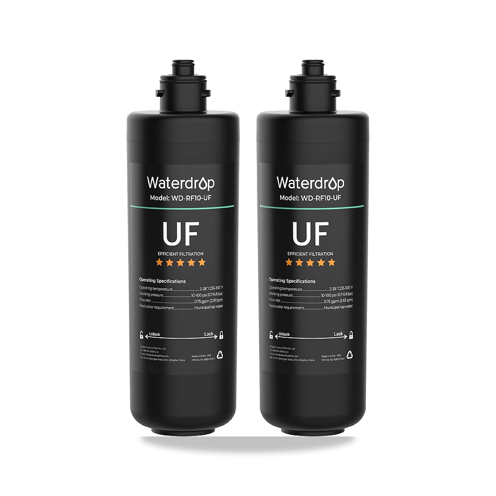صورة منتج ووتر دروب خرطوشة فلتر بديلة RF10-UF 0.01 ميكرون لفلتر مياه 10UA/10UA-UF/10UB/10UB-UF تحت الحوض تقلل - كود الصنف reemco-2027-1788850 - ماركة يباع من خلال reemco - توريد وتصوير حصري لشركة ريمكو القابضة السعودية