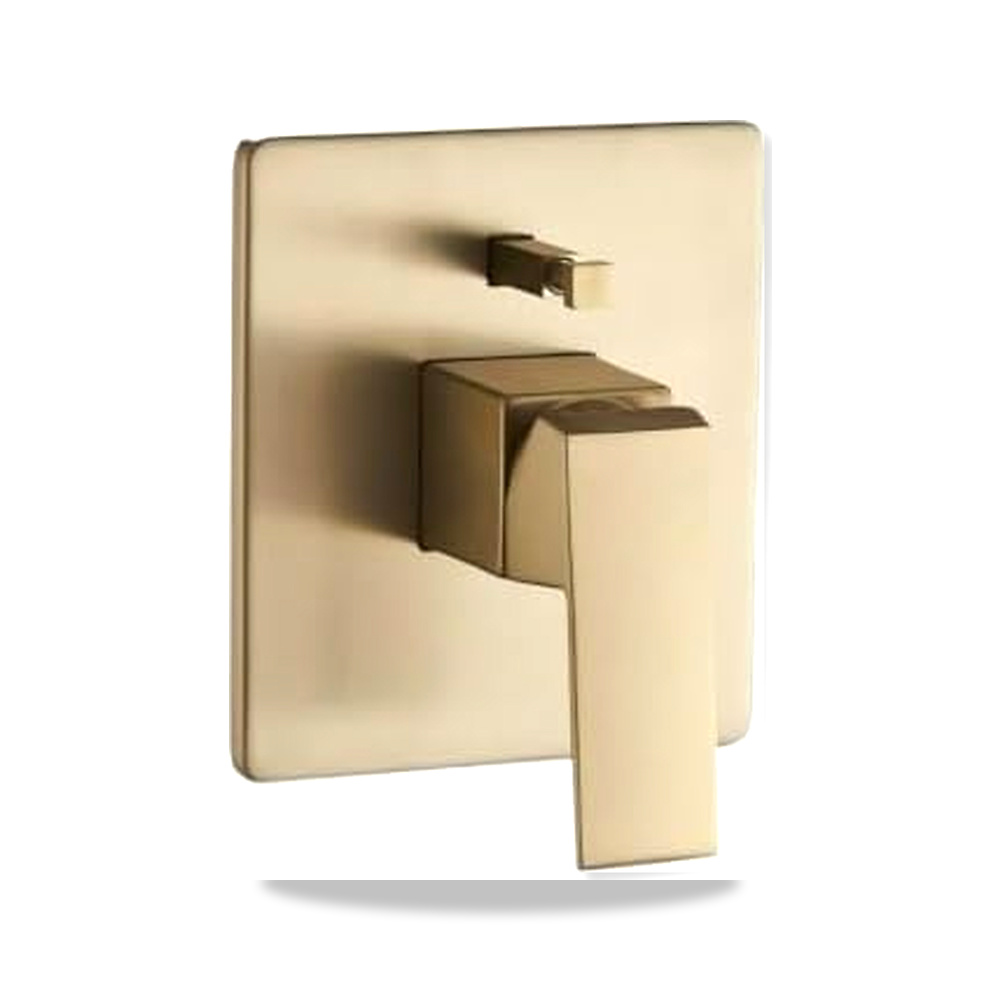 وجه خلاط مخفي خطين مربع متوافق مع قلب GROHE ذهبي مطفي - Black Even - المادة ستانلس ستيل مقاوم للصدأ - اللون نفس الصورة