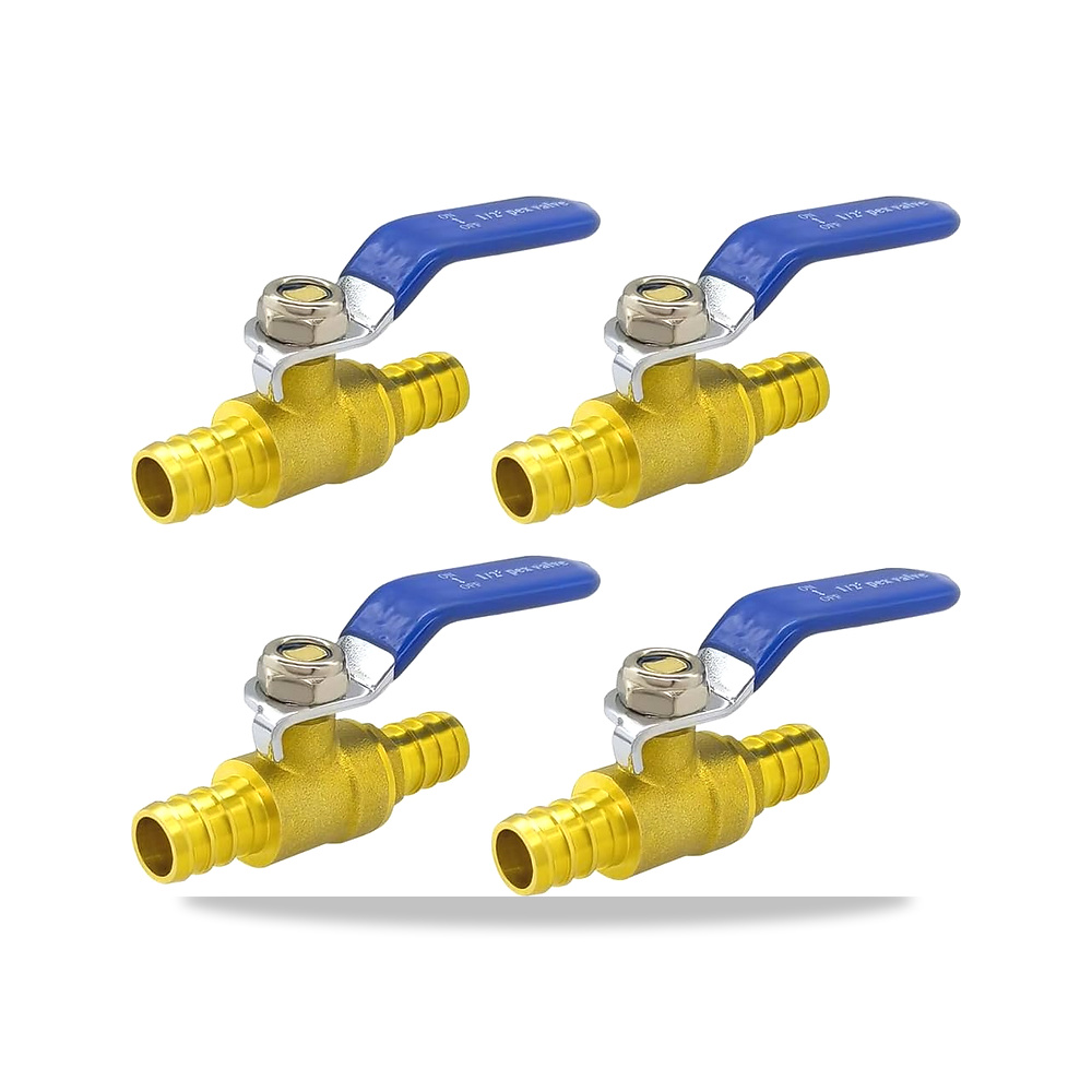 صورة منتج هوشنج 4 قطع من صمام الكرة PEX 0.5 انش اغلاق كامل المنفذ النحاس المياه Pex Barb لانابيب PEX B - كود الصنف reemco-2027-1795473 - ماركة يباع من خلال reemco - توريد وتصوير حصري لشركة ريمكو القابضة السعودية