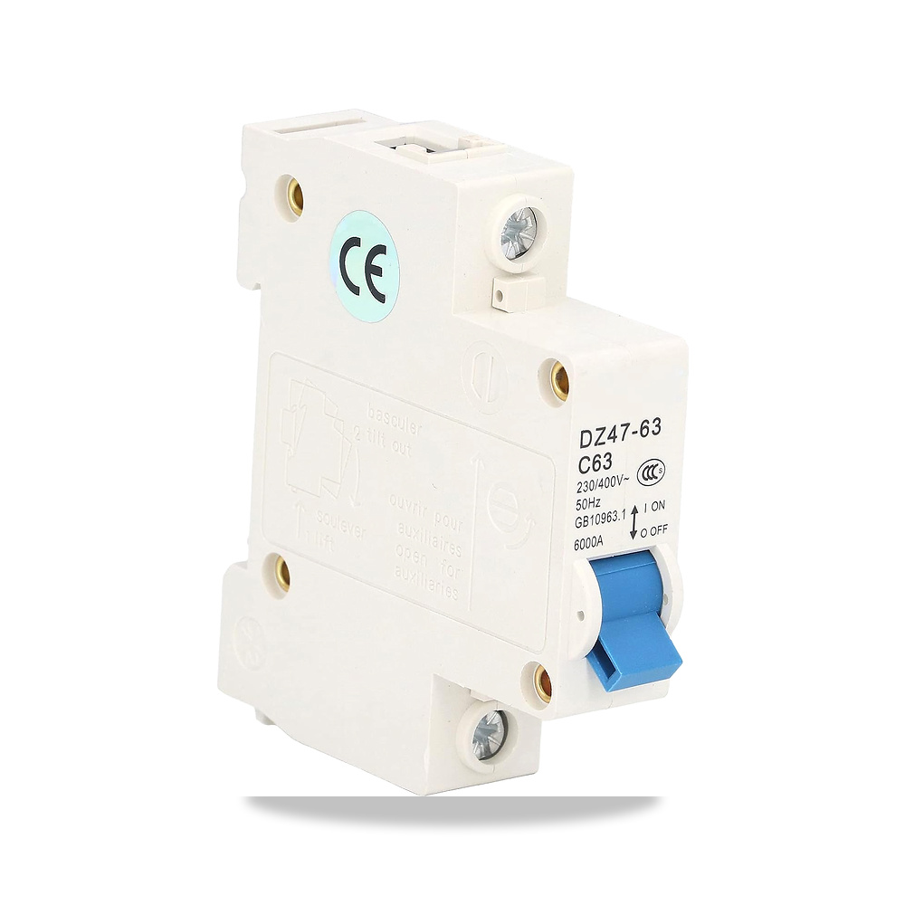 صورة منتج فياجاسافاميدو قاطع دائرة كهربائية مصغر 1P عازل تيار مثبت على سكة DIN موديل DZ47-63 C63 – 63 أمبير - كود الصنف reemco-2027-1798101 - ماركة يباع من خلال reemco - توريد وتصوير حصري لشركة ريمكو القابضة السعودية
