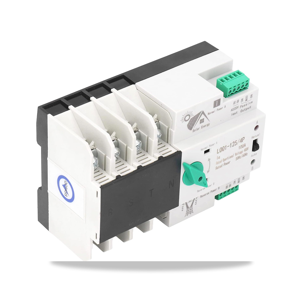 صورة منتج فيلاورس مفتاح نقل تلقائي مزدوج الطاقة 4P 100A 400V سريع التبديل نوع PV PC اتصال فضي للمنزل موديل LQQ1 125 4P - كود الصنف reemco-2027-1798952 - ماركة يباع من خلال reemco - توريد وتصوير حصري لشركة ريمكو القابضة السعودية