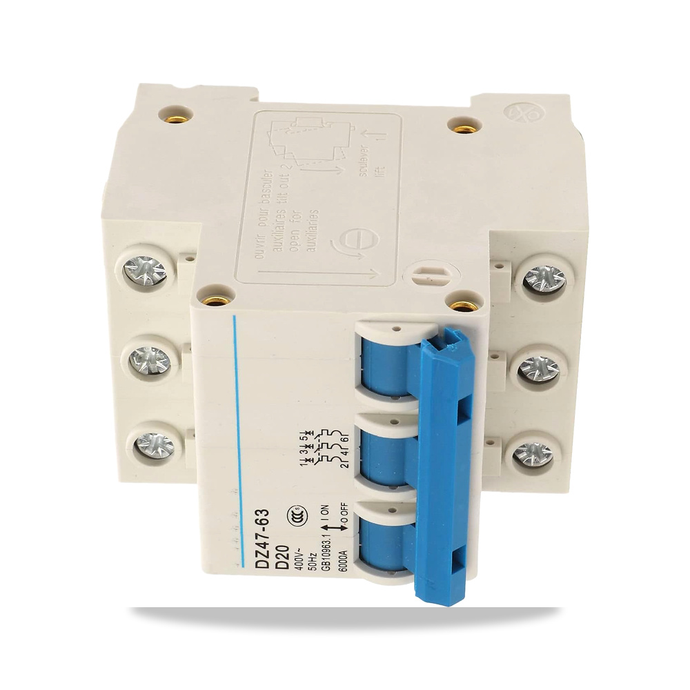 صورة منتج قاطع دائرة كهربائية مصغر Pa66 DIN 3P تيار متردد 400 فولت 50Hz 6000A تصميم معياري لمباني موديل DZ47 63 - كود الصنف reemco-2027-1799783 - ماركة يباع من خلال reemco - توريد وتصوير حصري لشركة ريمكو القابضة السعودية