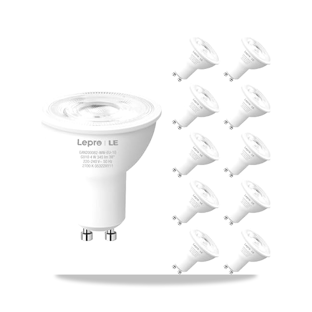 صورة منتج ليبرو مصابيح LED GU10، ابيض دافئ 2700 كلفن، 220-240 فولت، 4 واط 345 لومن، هالوجين 50 واط GU10، شعاع ضيق - كود الصنف reemco-2027-1802524 - ماركة يباع من خلال reemco - توريد وتصوير حصري لشركة ريمكو القابضة السعودية