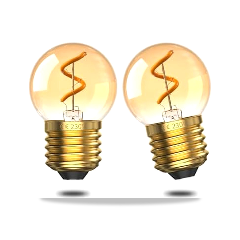 صورة منتج مصابيح تو بي برايت 1 واط E27 بتصميم كرة الجولف الكلاسيكية، مصباح LED E27 G40 ببرغي أبيض دافئ 2200 كلفن - كود الصنف reemco-2027-1802560 - ماركة يباع من خلال reemco - توريد وتصوير حصري لشركة ريمكو القابضة السعودية