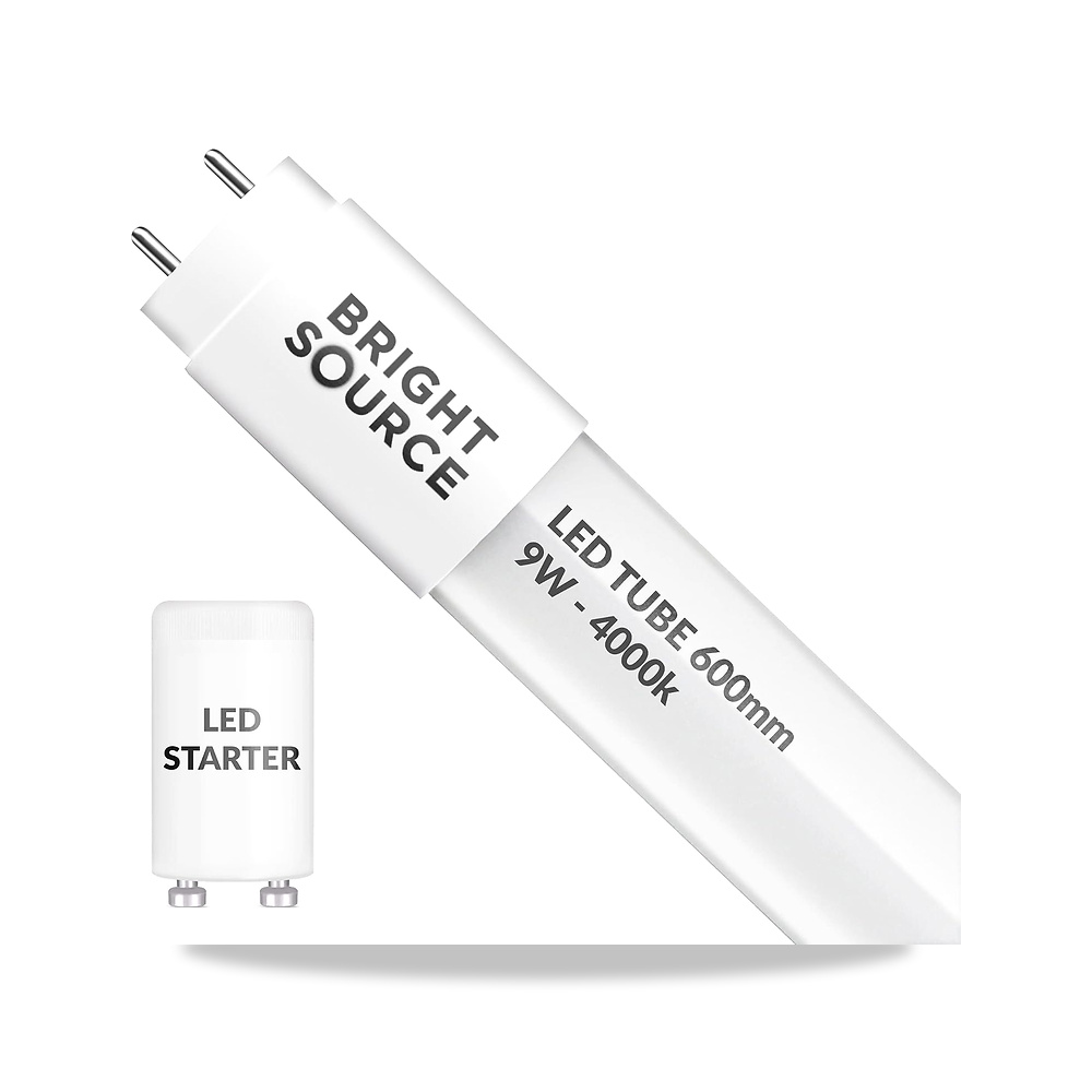صورة منتج انبوب LED T8 من برايت سورس 2 قدم (589 ملم) 9 واط، 810 لومن، 4000 كلفن ابيض بارد، بديل لـ T8 فلورسنت 18 يتضمن - كود الصنف reemco-2027-1802654 - ماركة يباع من خلال reemco - توريد وتصوير حصري لشركة ريمكو القابضة السعودية