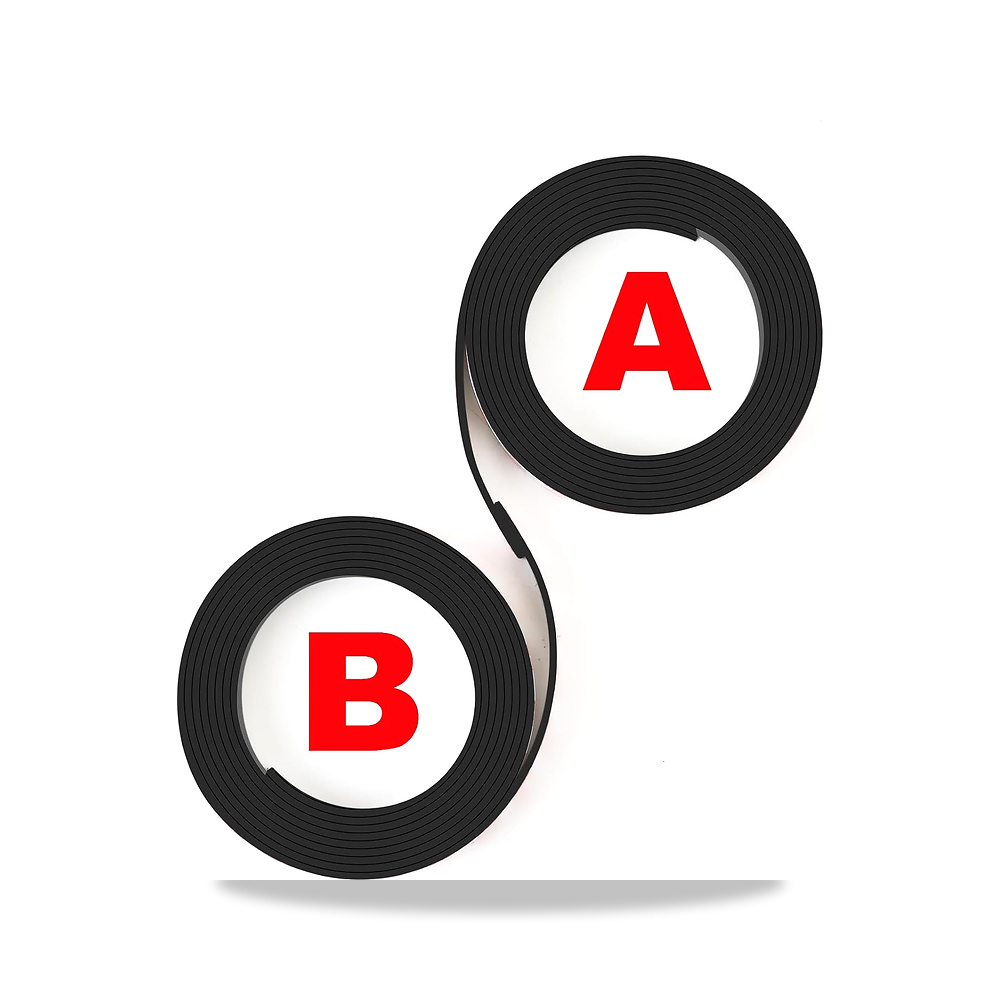 صورة منتج شريط مغناطيسي A+B مع ظهر لاصق من كيلودانماج، A+B مقترن (7.2 قدم × 0.6 انش عرض × 2 لفة) بكرة شرائط مغناطيسية - كود الصنف reemco-2027-1809207 - ماركة يباع من خلال reemco - توريد وتصوير حصري لشركة ريمكو القابضة السعودية