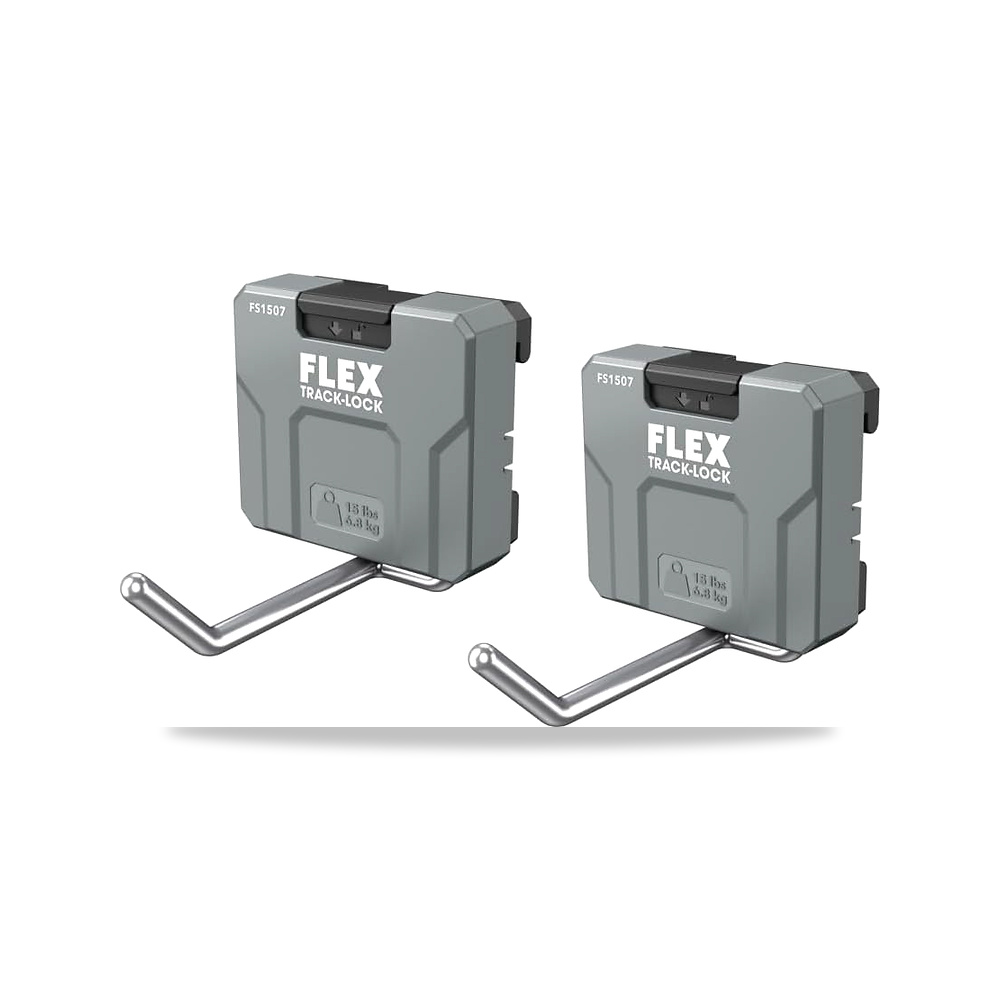 صورة منتج فليكس خطاف مستقيم من تراك لوك – عبوة من قطعتين – FS1507-2 – اللون رمادي – المادة Metal with Rubber contact points - كود الصنف reemco-2027-1812270 - ماركة يباع من خلال reemco - توريد وتصوير حصري لشركة ريمكو القابضة السعودية