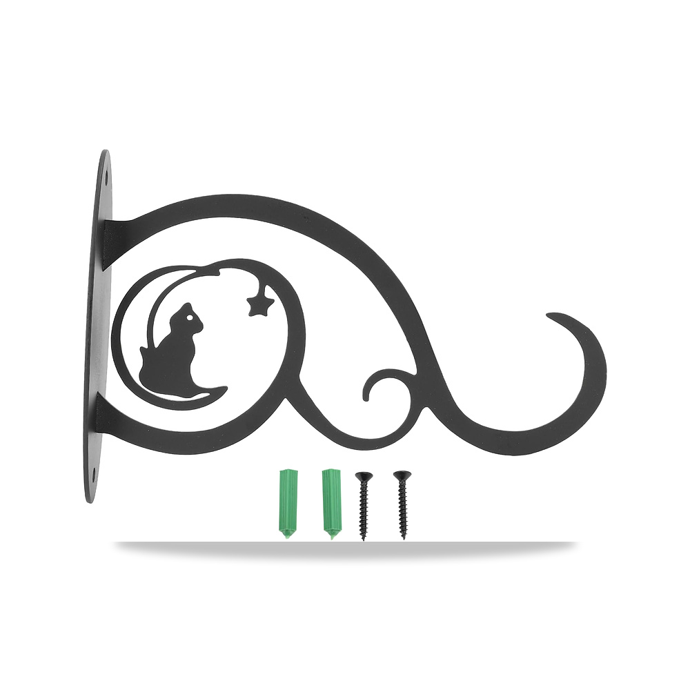 صورة منتج خطاف جانبي للنباتات من نورنيسي، خطافات حائط من الحديد بلون اسود، حامل نباتات معلق مزخرف لتعليق اجراس الرياح - كود الصنف reemco-2027-1812712 - ماركة يباع من خلال reemco - توريد وتصوير حصري لشركة ريمكو القابضة السعودية