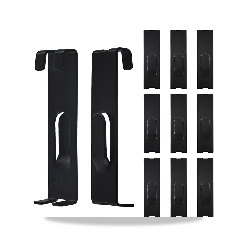 صورة منتج غلاركس 10 قطع من خطافات الحائط الشبكية السوداء، 25 × 88 ملم/1 × 3.48 انش، حائط شبكية شديدة التحمل للمراب - كود الصنف reemco-2027-1813703 - ماركة يباع من خلال reemco - توريد وتصوير حصري لشركة ريمكو القابضة السعودية