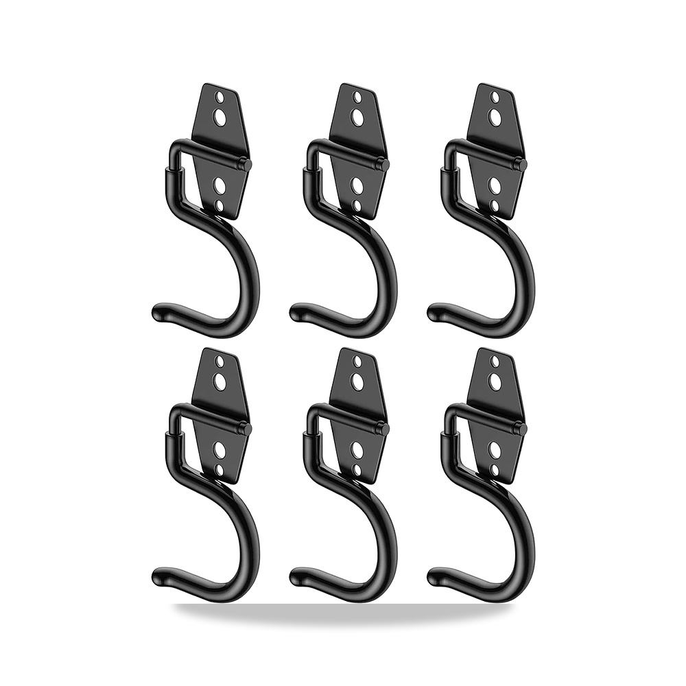 صورة منتج خطافات كراج شديدة التحمل مكونة من 6 قطع تثبت على الحائط على شكل حرف S، متعددة الاستخدامات للممسحة والمجرفة - كود الصنف reemco-2027-1814709 - ماركة يباع من خلال reemco - توريد وتصوير حصري لشركة ريمكو القابضة السعودية