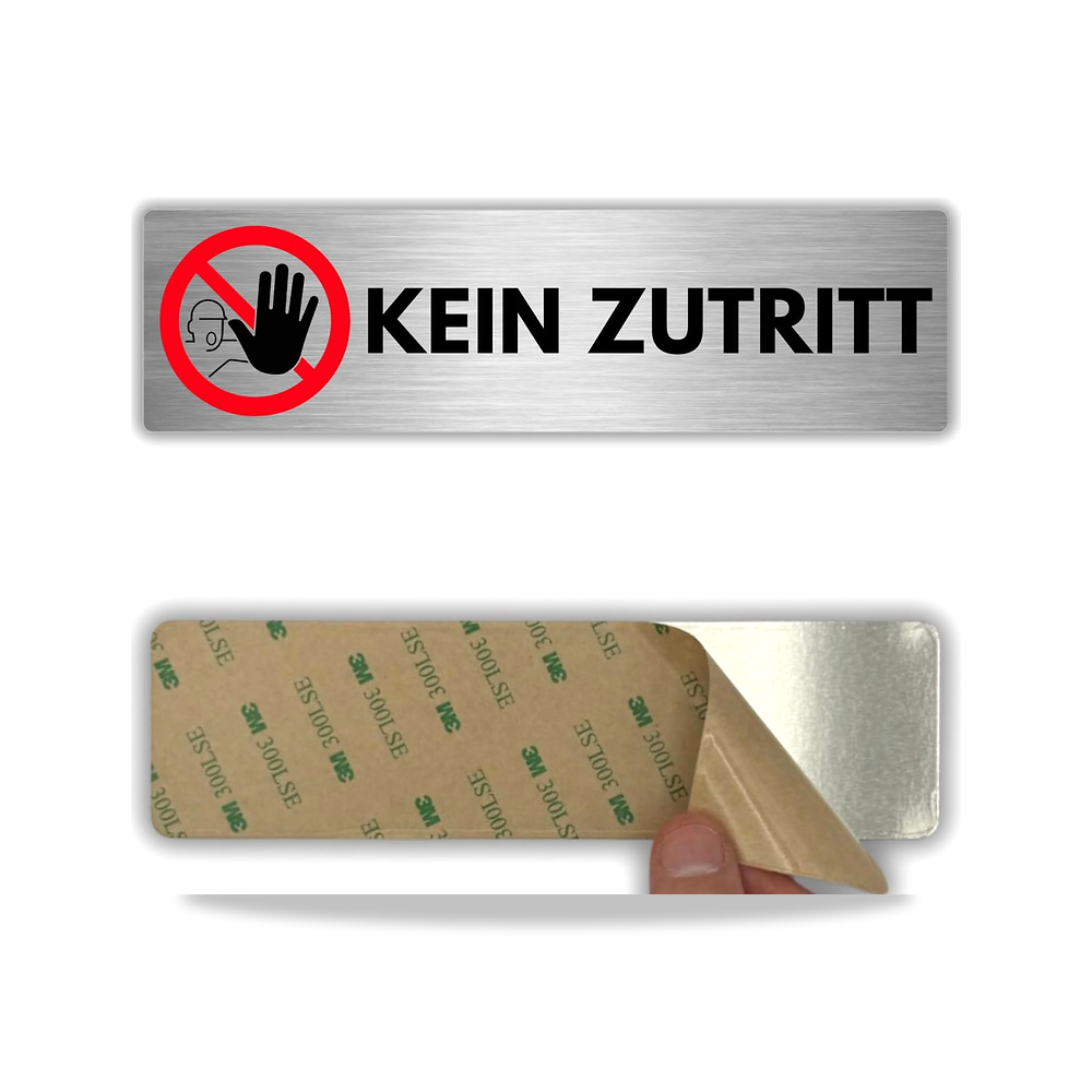 صورة منتج لافتة لياسا “Kein Zutritt – 5 × 18 سم – الومنيوم – Warnschild Verboten – Türschild Betreten Prohibited - كود الصنف reemco-2027-1815794 - ماركة يباع من خلال reemco - توريد وتصوير حصري لشركة ريمكو القابضة السعودية