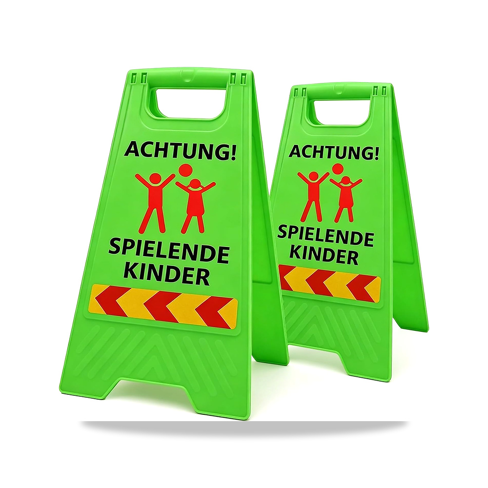 صورة منتج حامل لافتات اشتونغ كيندر من بوربينكينغ، لافتة مرور “Achtung Spielende Kinder” مع شرائط عاكسة، قابلة للطي - كود الصنف reemco-2027-1815832 - ماركة يباع من خلال reemco - توريد وتصوير حصري لشركة ريمكو القابضة السعودية