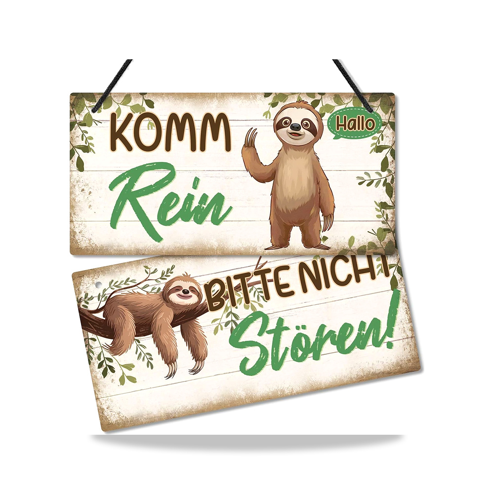 صورة منتج بوتو ديكور لافتة باب “Bitte nicht stören/Komm rein – باب مزدوجة الجوانب من بلاستيك PVC مع زخرفة حيوان - كود الصنف reemco-2027-1815962 - ماركة يباع من خلال reemco - توريد وتصوير حصري لشركة ريمكو القابضة السعودية
