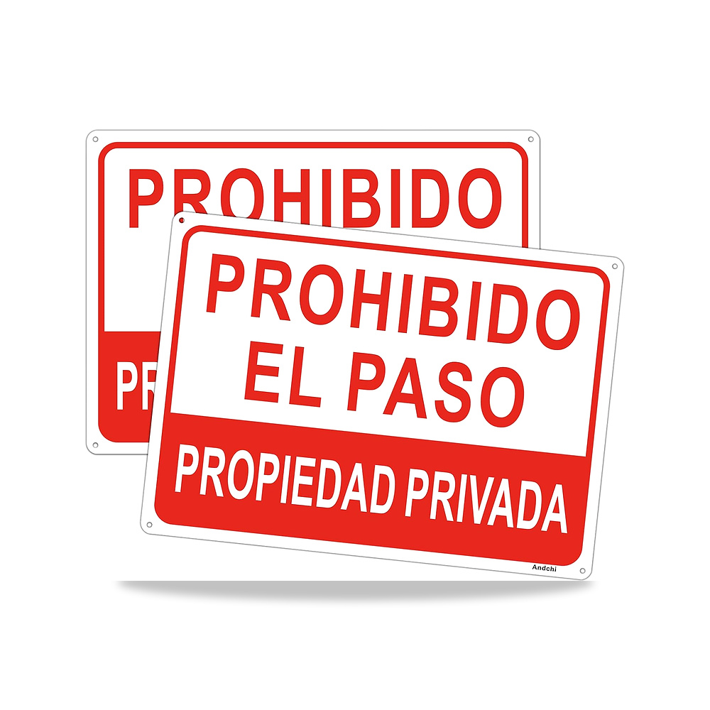 صورة منتج لافتات ممنوعة بعبارة «Spanish Signs» من قطعتين (ملكية خاصة باللون الاحمر) اندشي – المقاس Einheitsgröße – اللون ريد برايفت اوند - كود الصنف reemco-2027-1816092 - ماركة يباع من خلال reemco - توريد وتصوير حصري لشركة ريمكو القابضة السعودية