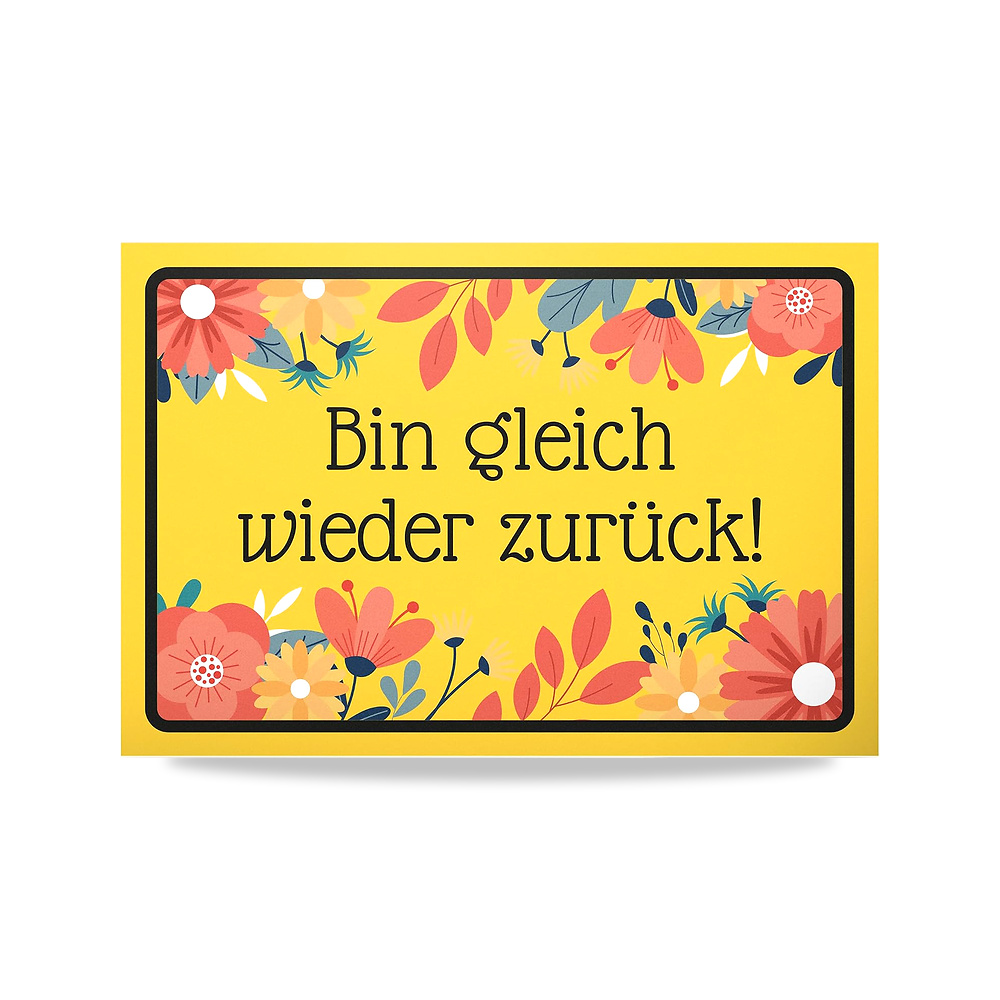 صورة منتج لافتة بلاستيكية بعبارة «Bin gleich Wieder zurück» مقاس 30 × 20 سم من دانكي دير، باب، هدية عيد ميلاد، زخرفية - كود الصنف reemco-2027-1816251 - ماركة يباع من خلال reemco - توريد وتصوير حصري لشركة ريمكو القابضة السعودية