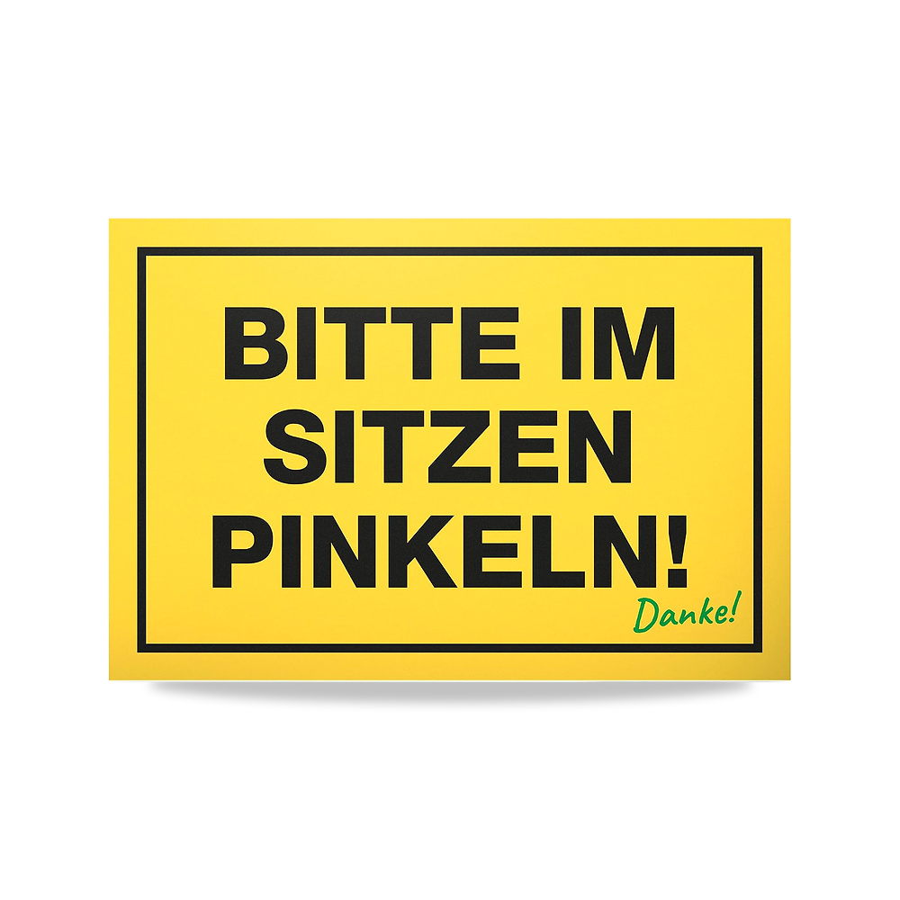 صورة منتج DankeDir! “Bitte im Sitzen Pinkeln” – لافتة بلاستيكية 30 × 20 سم – مرحاض للتعليق على الحائط – باب مضحكة - كود الصنف reemco-2027-1816255 - ماركة يباع من خلال reemco - توريد وتصوير حصري لشركة ريمكو القابضة السعودية
