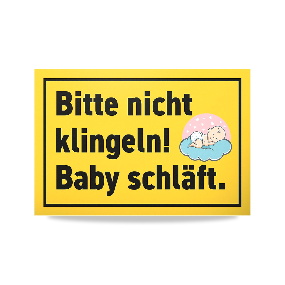 صورة منتج DankeDir! Bitte Nicht Klingeln Baby schläft – لافتة بلاستيكية مقاس 30 × 20 سم – هدية الزملاء والأصدقاء – اللون أصفر - كود الصنف reemco-2027-1816268 - ماركة يباع من خلال reemco - توريد وتصوير حصري لشركة ريمكو القابضة السعودية