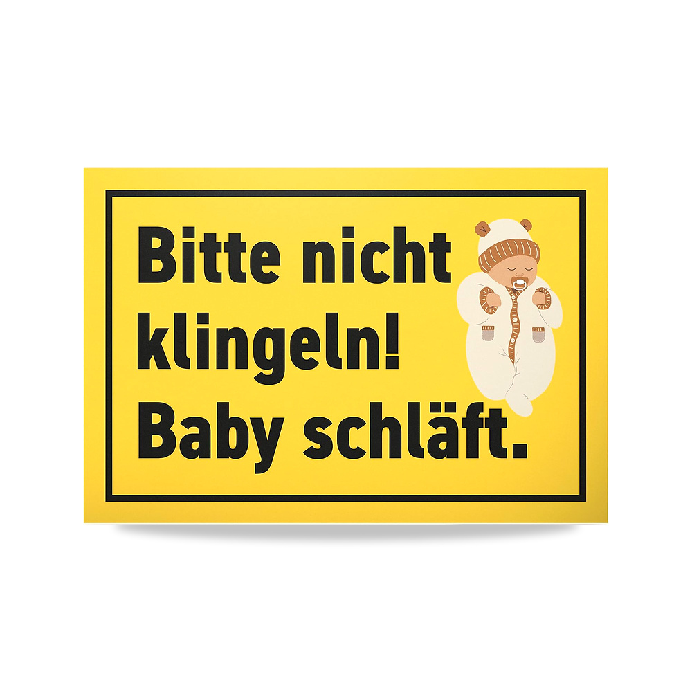 صورة منتج DankeDir! Bitte Nicht Klingeln Baby schläft – لافتة بلاستيكية مقاس 30 × 20 سم – هدية الزملاء والأصدقاء – اللون أصفر - كود الصنف reemco-2027-1816269 - ماركة يباع من خلال reemco - توريد وتصوير حصري لشركة ريمكو القابضة السعودية