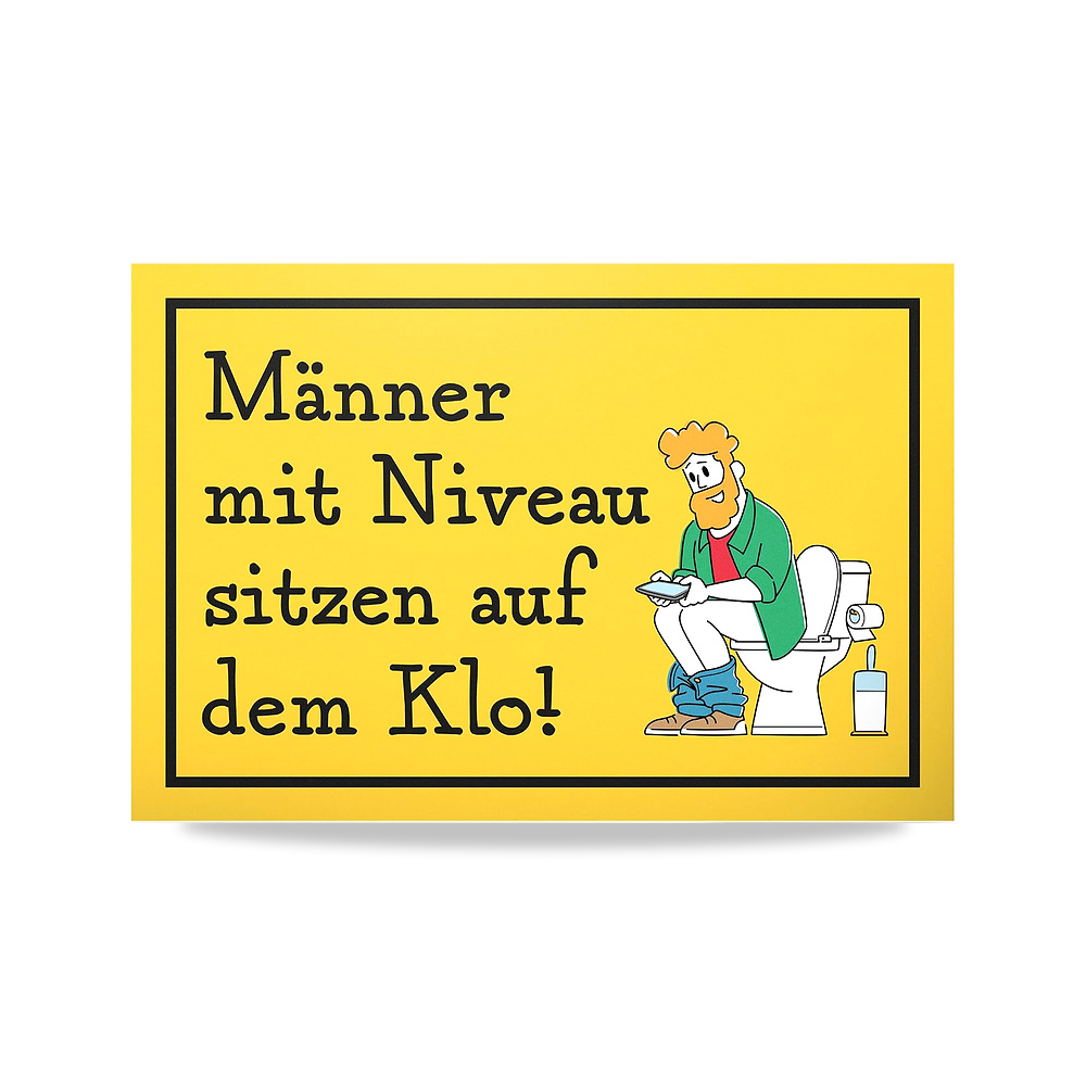 صورة منتج DankeDir! Männer mit Niveau Sitzen auf dem Klo – لافتة بلاستيكية 30 × 20 سم – مرحاض مضحكة – باب مرحة للضيوف - كود الصنف reemco-2027-1816294 - ماركة يباع من خلال reemco - توريد وتصوير حصري لشركة ريمكو القابضة السعودية