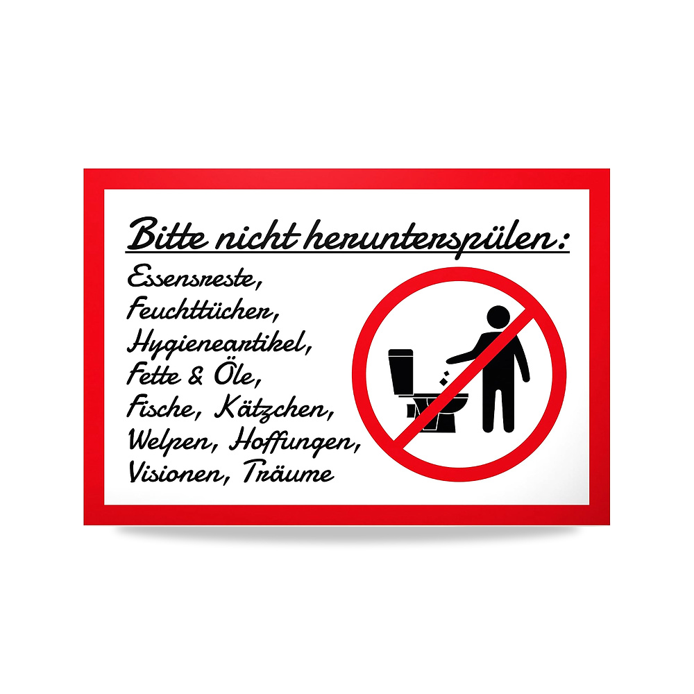 صورة منتج DankeDir! Bitte nicht herunterspülen – لافتة 30 × 20 سم – باب للرجال لتزيين الحائط للضيوف والمرحاض – مرحاض - كود الصنف reemco-2027-1816307 - ماركة يباع من خلال reemco - توريد وتصوير حصري لشركة ريمكو القابضة السعودية