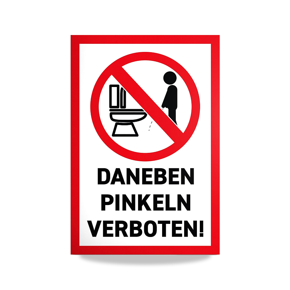 صورة منتج DankeDir! Daneben Pinkeln Verboten – لافتة 30 × 20 سم – مرحاض مضحكة – للرجال للضيوف والمرحاض والباب - كود الصنف reemco-2027-1816308 - ماركة يباع من خلال reemco - توريد وتصوير حصري لشركة ريمكو القابضة السعودية