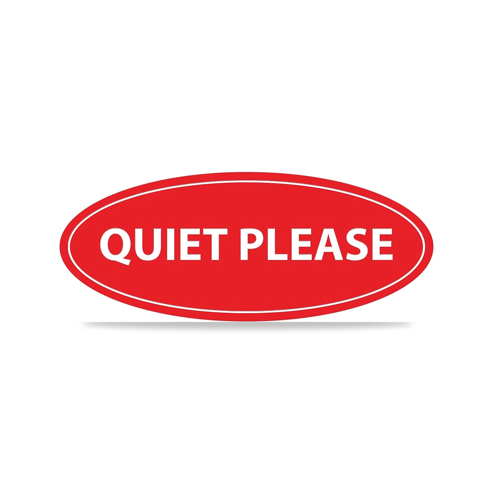 صورة منتج ساينز باي ليتا لافتة بيضاوية بعبارة QUIET Please (احمر) – مقاس S – المقاس Small (2″H X 5″W) – المادة بلاستيك - كود الصنف reemco-2027-1816426 - ماركة يباع من خلال reemco - توريد وتصوير حصري لشركة ريمكو القابضة السعودية