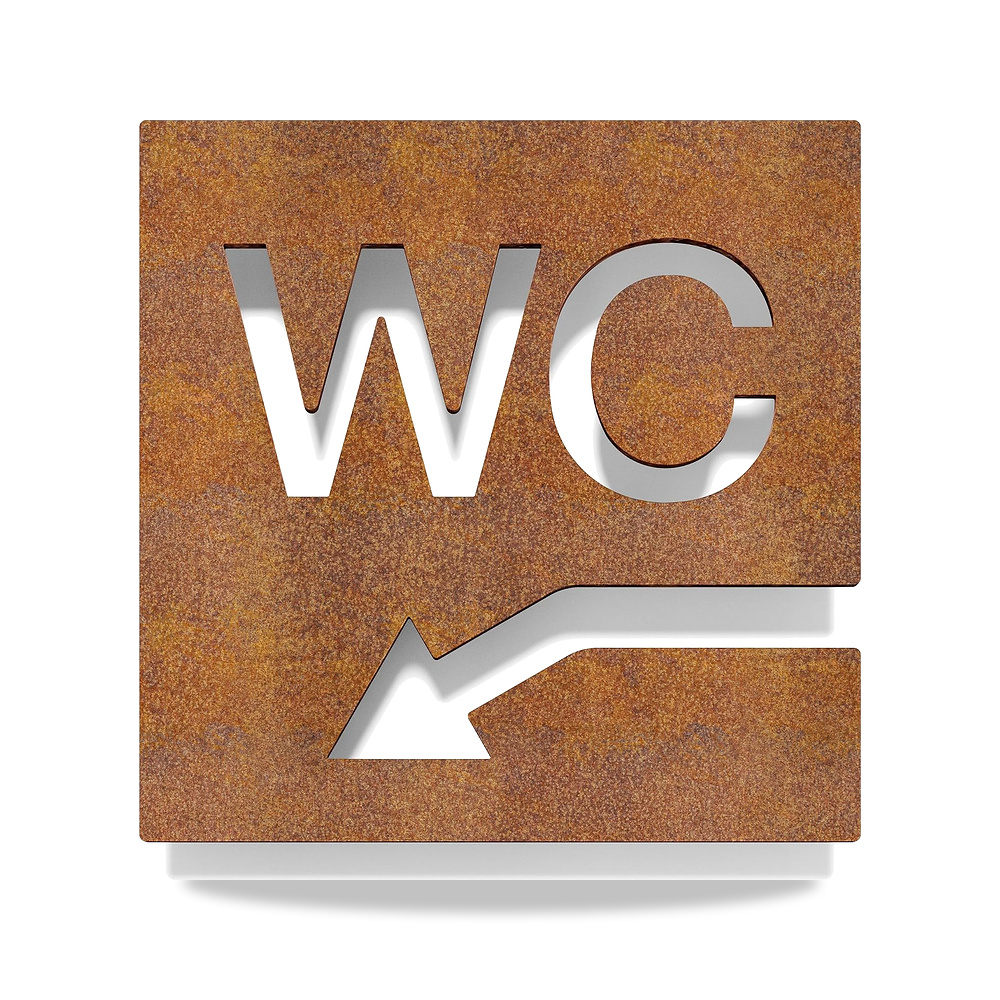 صورة منتج لافتة مرحاض عتيقة من اينوكسساين W-05-R ذاتية اللصق بتصميم ريترو مع سهم يسار INOXSIGN – المقاس Einheitsgröße – اللون بني (الصدر) - كود الصنف reemco-2027-1816475 - ماركة يباع من خلال reemco - توريد وتصوير حصري لشركة ريمكو القابضة السعودية