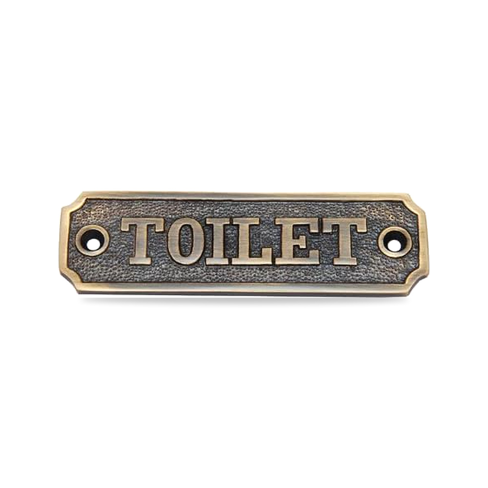 صورة منتج ادوناي هاردوير لافتة باب نحاسية متوسطة الحجم بعبارة “TOILET” – نحاس عتيق – 111 مم x 33 مم – اللون انتيك براس - كود الصنف reemco-2027-1816556 - ماركة يباع من خلال reemco - توريد وتصوير حصري لشركة ريمكو القابضة السعودية
