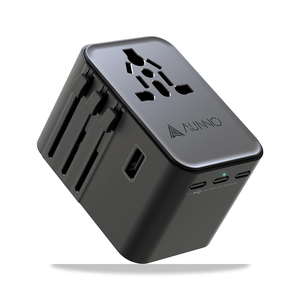 صورة منتج محول قابس عالمي من اونو، سفر 30 واط مع 3 منافذ USB-C و2 USB-A، مع فيوز امان مزدوج لاوروبا والمملكة المتحدة - كود الصنف reemco-2027-1818926 - ماركة يباع من خلال reemco - توريد وتصوير حصري لشركة ريمكو القابضة السعودية