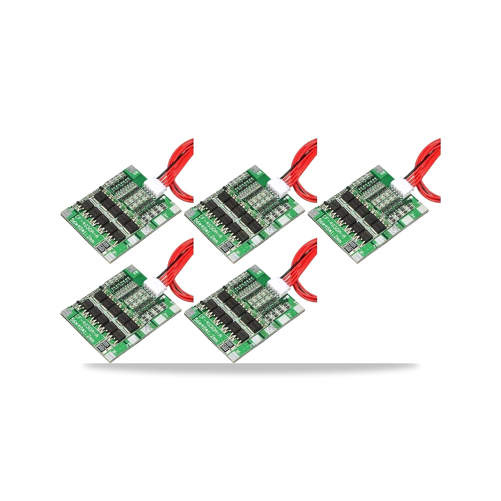 صورة منتج 5 قطع 4S 30A 14.8 فولت بطارية ليثيوم ايون PCB BMS 18650 لوحة حماية شاحن تكنولاب – حوالي 45 × 56 ملم – 60 مللي أمبير - كود الصنف reemco-2027-1820230 - ماركة يباع من خلال reemco - توريد وتصوير حصري لشركة ريمكو القابضة السعودية
