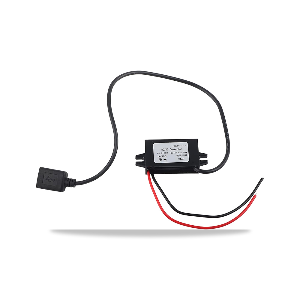 صورة منتج محول باك من تيار مستمر الى غير معزول، باك 12 فولت/24 فولت الى USB 5 فولت، اسلاك كيبل منظم 3 امبير 15 واط - كود الصنف reemco-2027-1820963 - ماركة يباع من خلال reemco - توريد وتصوير حصري لشركة ريمكو القابضة السعودية