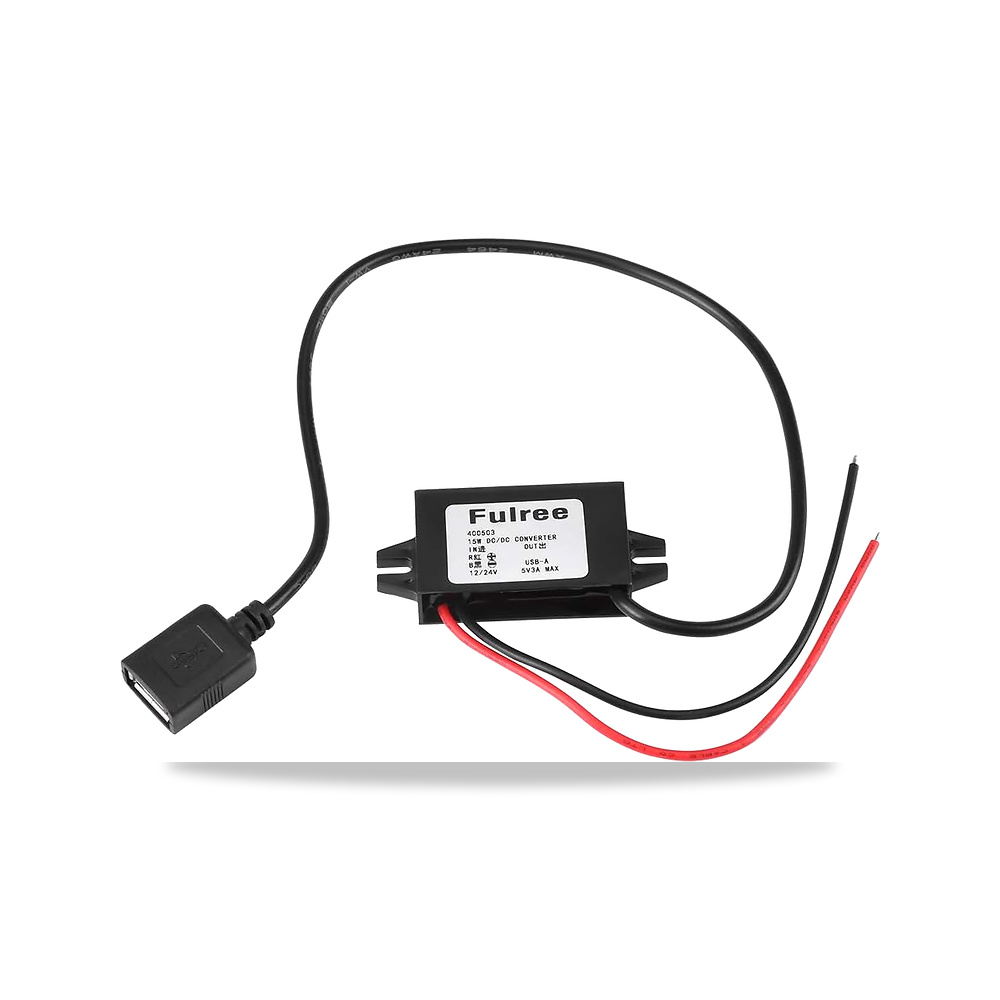 صورة منتج محول لخفض جهد التيار المستمر، طاقة USB واحد 12 فولت 24 فولت الى 5 فولت 3 امبير تيار مستمر الى مستمر، للسيارة - كود الصنف reemco-2027-1821763 - ماركة يباع من خلال reemco - توريد وتصوير حصري لشركة ريمكو القابضة السعودية