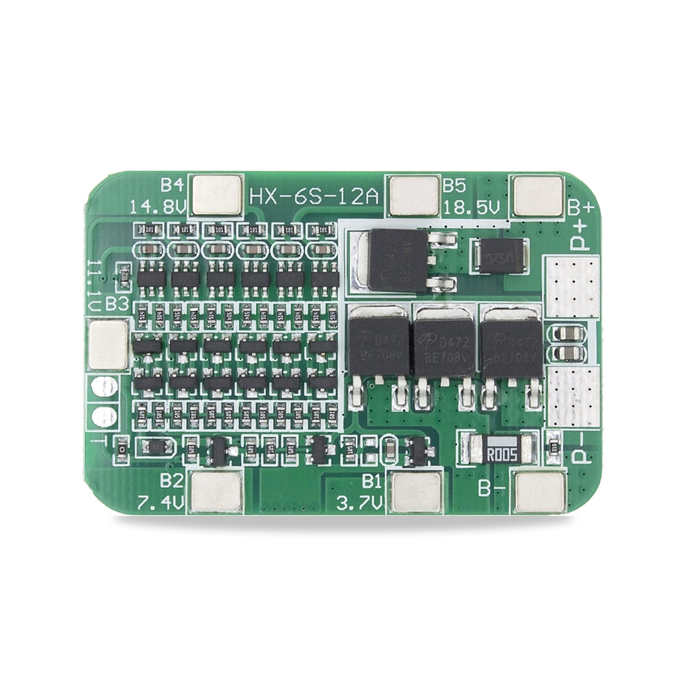 صورة منتج لوحة حماية بي ام اس 6S 15A 24 فولت PCB BMS لـ 6 عبوات من وحدة خلية بطارية ليثيوم ايون 18650 50 × 32 ملم قطعة واحدة - كود الصنف reemco-2027-1821866 - ماركة يباع من خلال reemco - توريد وتصوير حصري لشركة ريمكو القابضة السعودية