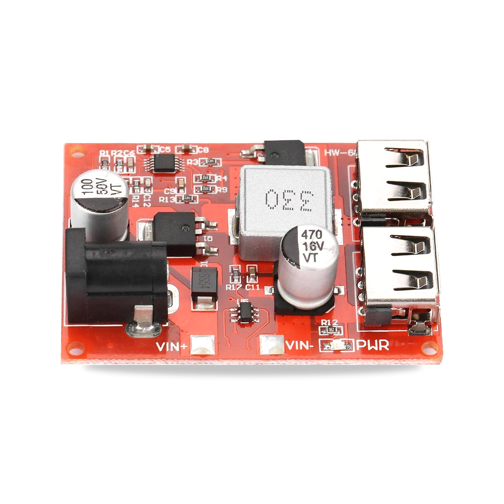 صورة منتج منفذ USB مزدوج 6-40 فولت لخفض الجهد 5 فولت وحدة الطاقة المستقرة منظم 3 امبير للجوال والتابلت - كود الصنف reemco-2027-1822021 - ماركة يباع من خلال reemco - توريد وتصوير حصري لشركة ريمكو القابضة السعودية