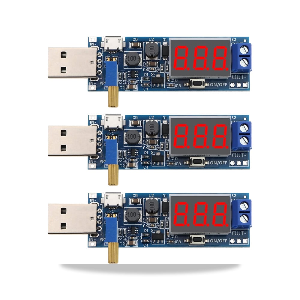 صورة منتج 3 قطع من لوحة تنظيم مدخل USB بديلة تيار مستمر 3.5 فولت – 12 فولت الى 1.2 فولت – 24 فولت مخرج قابل للتعديل - كود الصنف reemco-2027-1822408 - ماركة يباع من خلال reemco - توريد وتصوير حصري لشركة ريمكو القابضة السعودية