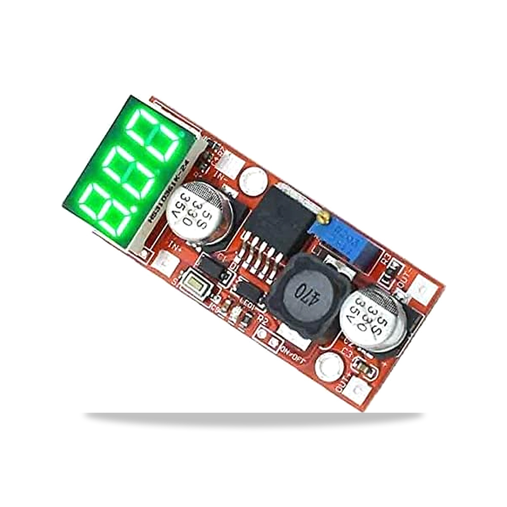 صورة منتج محول تيار مستمر من باك LM2596 مع فولتميتر (اخضر) - كود الصنف reemco-2027-1822600 - ماركة يباع من خلال reemco - توريد وتصوير حصري لشركة ريمكو القابضة السعودية