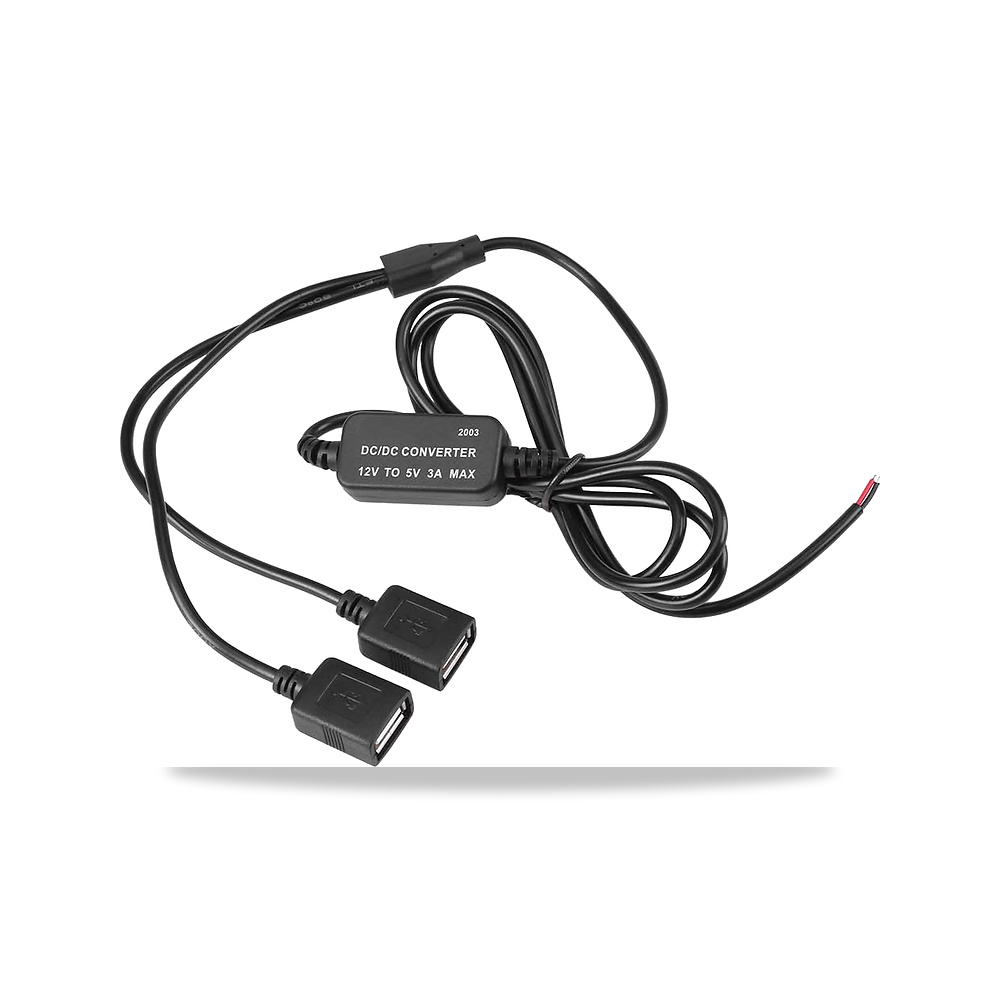 صورة منتج محول طاقة للسيارة من لايربر – تيار مستمر 12 فولت الى 5 فولت 3 امبير USB مزدوج منظم لخفض الجهد لستيريو - كود الصنف reemco-2027-1822728 - ماركة يباع من خلال reemco - توريد وتصوير حصري لشركة ريمكو القابضة السعودية