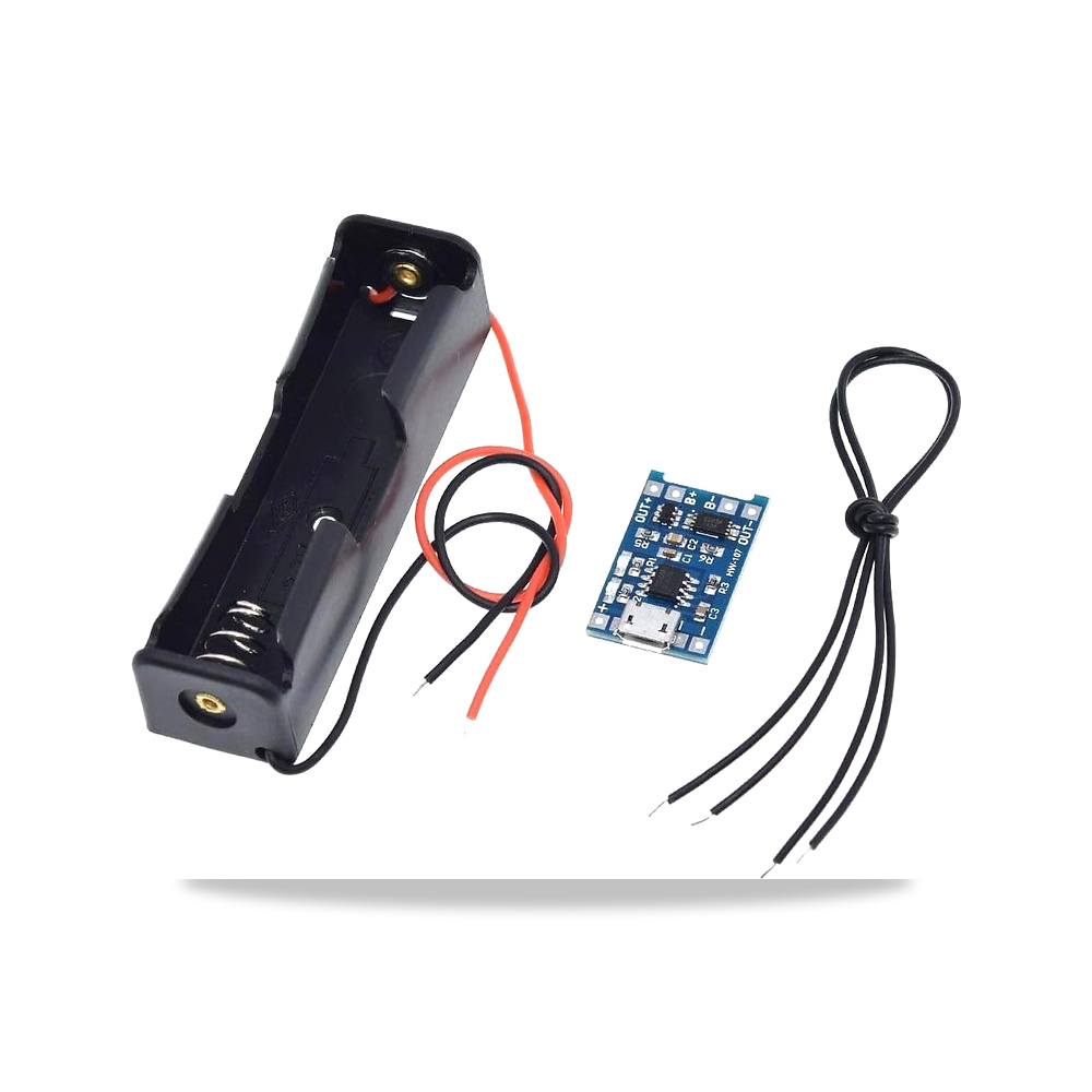 صورة منتج مجموعة شاحن بطارية ليثيوم 18650 TP4056 بمنفذ Micro USB 5 فولت 1 امبير + لوحة تعزيز طاقة محمولة اس بي - كود الصنف reemco-2027-1823084 - ماركة يباع من خلال reemco - توريد وتصوير حصري لشركة ريمكو القابضة السعودية