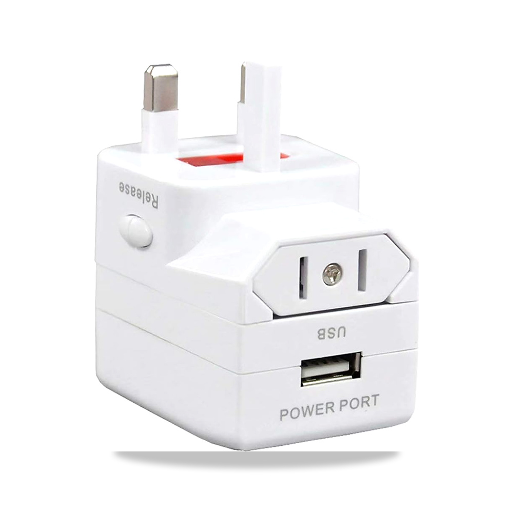 صورة منتج محول قابس محمول للسفر الى الخارج 150 دولة عالمي متعدد الاستخدامات بمنفذ USB تي اكس دي تون - كود الصنف reemco-2027-1823781 - ماركة يباع من خلال reemco - توريد وتصوير حصري لشركة ريمكو القابضة السعودية