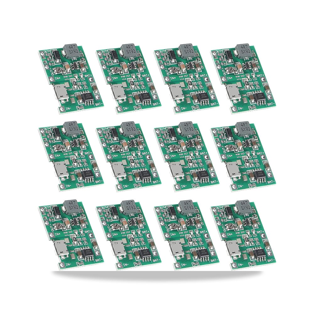 صورة منتج 12 قطعة 2A USB 18650 وحدة شاحن بطارية ليثيوم ايون تعزيز قابلة للتعديل تيار مستمر 3.7 فولت الى 5 موديل TP4056 - كود الصنف reemco-2027-1823874 - ماركة يباع من خلال reemco - توريد وتصوير حصري لشركة ريمكو القابضة السعودية