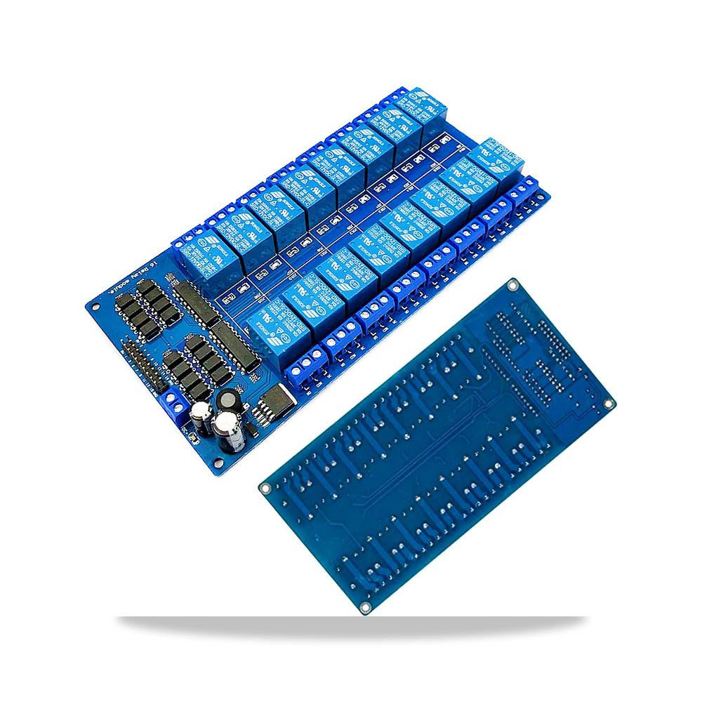صورة منتج ديفمو وحدة لوحة واجهة مرحل 12 فولت 16 قناة مقرنة ضوئية LED LM2576 طاقة متوافقة مع مجموعة اردوينو ذاتية الصنع - كود الصنف reemco-2027-1823968 - ماركة يباع من خلال reemco - توريد وتصوير حصري لشركة ريمكو القابضة السعودية