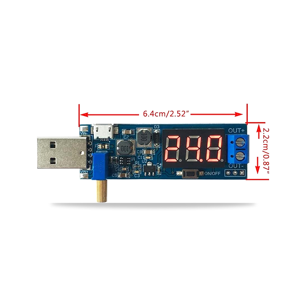 صورة منتج محول وحدة امداد طاقة قابلة للتعديل من تيار مستمر 5 فولت الى 1.2 فولت-24 فولت USB غواتي - كود الصنف reemco-2027-1824036 - ماركة يباع من خلال reemco - توريد وتصوير حصري لشركة ريمكو القابضة السعودية