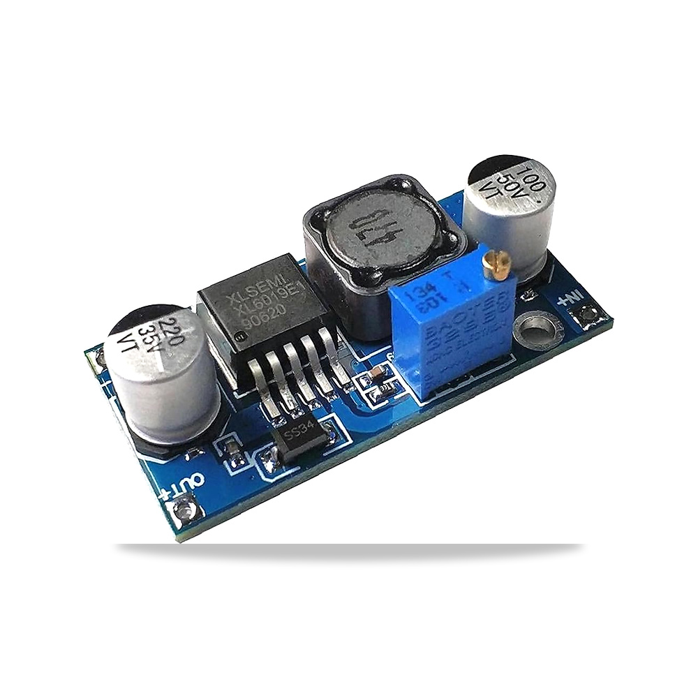 صورة منتج محول طاقة لجهد كهربي منخفض XL6009 DC 3-32V إلى DC 5-35V مكونات Buck باكي. – المادة بلاستيك. - كود الصنف reemco-2027-1824130 - ماركة يباع من خلال reemco - توريد وتصوير حصري لشركة ريمكو القابضة السعودية