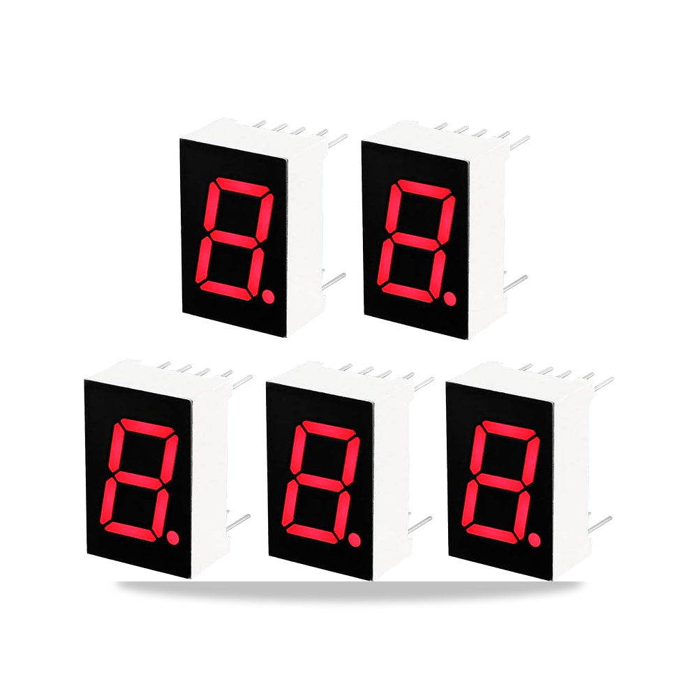 صورة منتج اوكسيل شاشة انود مشتركة 10 دبابيس 1 بت 7 قطاعات 0.75 × 0.5 × 0.31 بوصة 0.5 بوصة LED حمراء انبوب موديل 5011BH - كود الصنف reemco-2027-1824836 - ماركة يباع من خلال reemco - توريد وتصوير حصري لشركة ريمكو القابضة السعودية