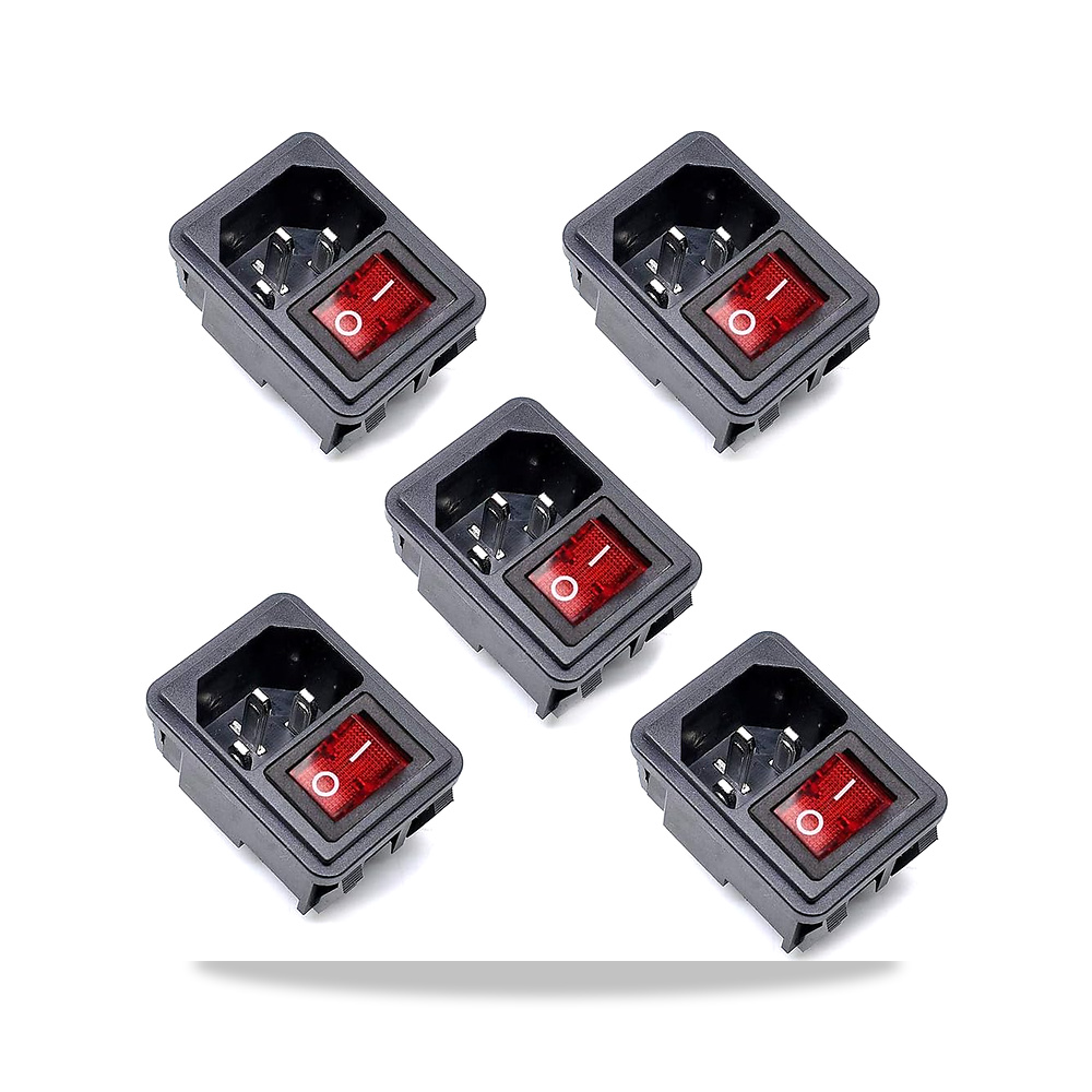 صورة منتج اوياجيه 5 قطع IEC320 C14 موصل وحدة إدخال ذكر مع مفتاح هزاز تيار متردد 250 فولت 10 امبير ضوء احمر - كود الصنف reemco-2027-1824968 - ماركة يباع من خلال reemco - توريد وتصوير حصري لشركة ريمكو القابضة السعودية