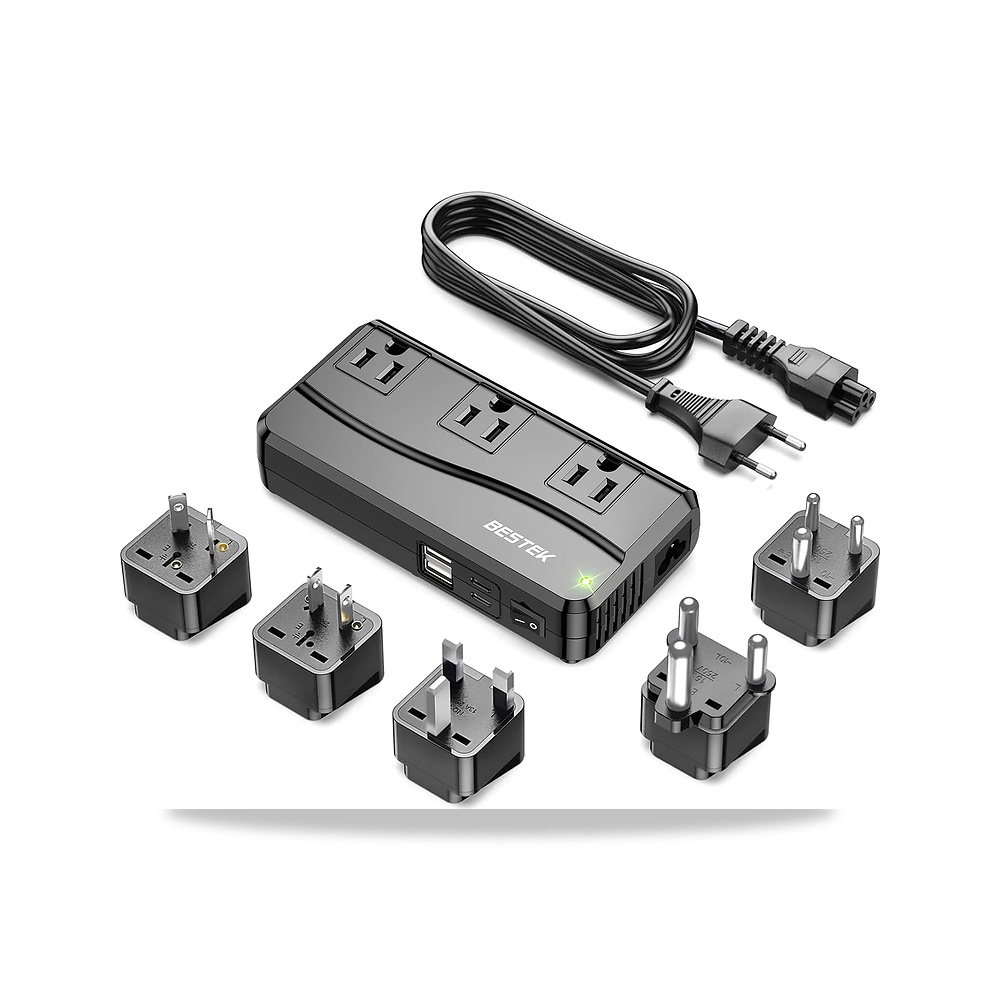 صورة منتج بيستيك وصلة طاقة USB للسفر مع محول عالمي – اسود – 15,2 x 3,4 x 7,8 سم - كود الصنف reemco-2027-1825020 - ماركة يباع من خلال reemco - توريد وتصوير حصري لشركة ريمكو القابضة السعودية