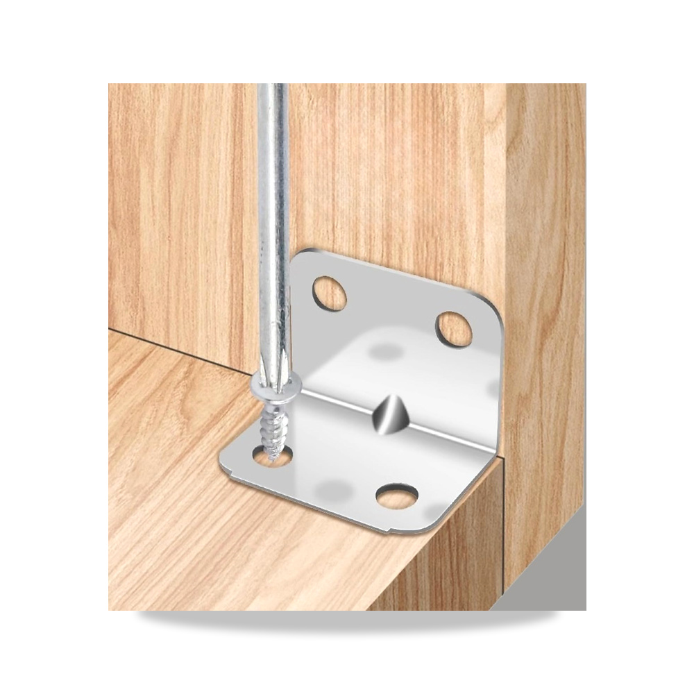 صورة منتج 10 قطع من دعامات الزاوية العالمية من الستانلس ستيل بزاوية قائمة 90 درجة لملحقات خزانة السرير (4 فتحات) - كود الصنف reemco-2027-1828463 - ماركة يباع من خلال reemco - توريد وتصوير حصري لشركة ريمكو القابضة السعودية