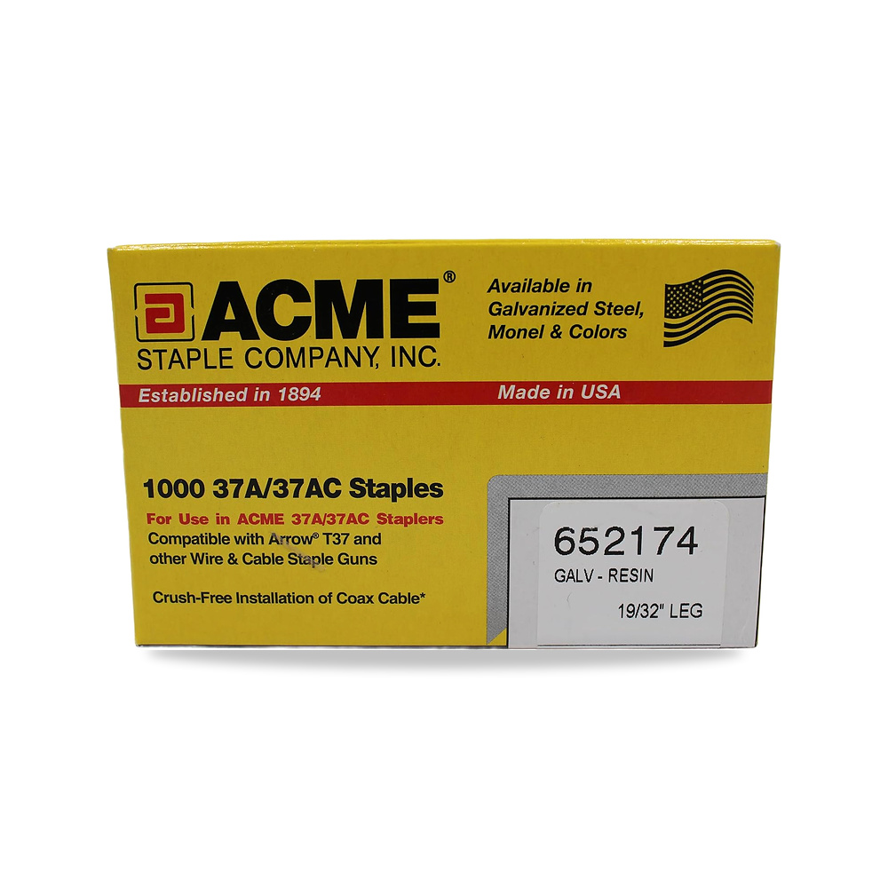 صورة منتج دبابيس اسلاك مجلفنة 652174 من اكمي ستابل لمسدس (1000/صندوق)، 19/32 انش Acme Staple – المقاس 19/32″ - كود الصنف reemco-2027-1831495 - ماركة يباع من خلال reemco - توريد وتصوير حصري لشركة ريمكو القابضة السعودية